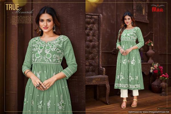 Maa Hunar Fancy Wear Cotton Embroidery Kurti Collection